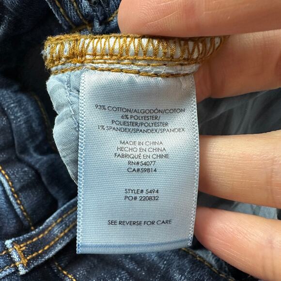 Cabi True Boyfriend Dark Wash Denim Straight Leg Mid Rise Jeans 4 Style 5494 - Picture 11 of 16